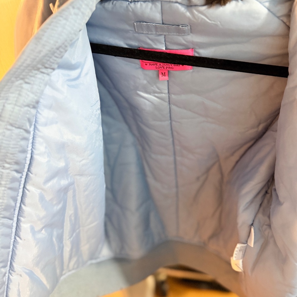 Juicy Couture Vintage Y2k Bomber Jack with Fur Collar Size M - Picture 6 of 11